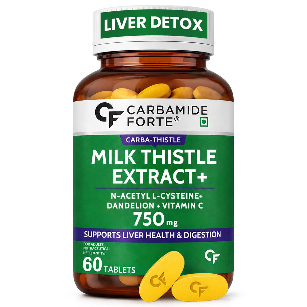 Carbamide Forte Milk Thistle Tablets | NAC, Dandelion & Vitamin C | 60 Tablets