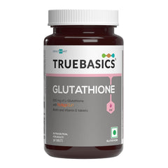 TrueBasics Glutathione Supplement | 30 Tablets | Nutroxsun, Biotin & Vitamin E