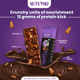 NUTS'MOR Protein Bar – 12g Protein Per Bar (Pack of 6, 300g) | No Added Sugar | 100% Veg | With Vitamins, Minerals & Fibre