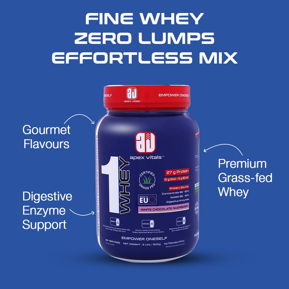 Apex Vitals 1 Whey with Digestive Enzymes - 2 Lbs