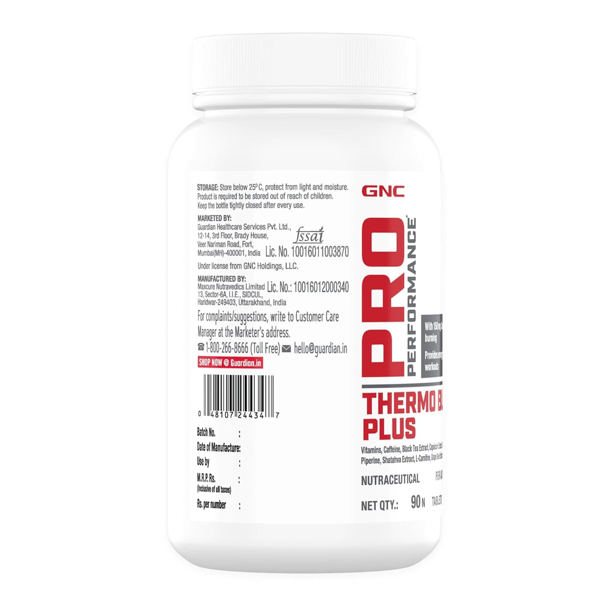 GNC Pro Performance Thermoburst Plus - 90 Tablets