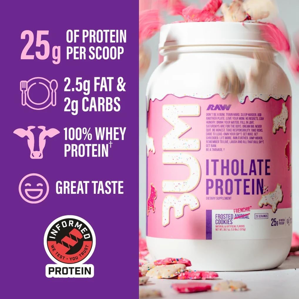 RAW Essential CBUM Itholate Whey Isolate Protein 25 Servings | Grass-Fed Whey Protein Isolate
