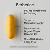 Sports Research Berberine 500mg with Coconut Oil | 90 Softgels