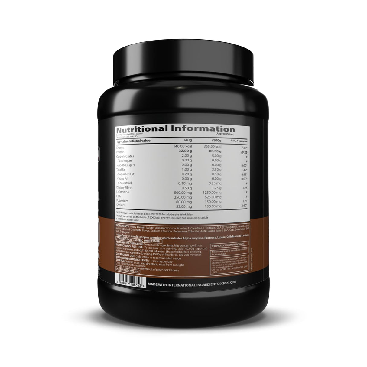 QNT Iso Ripped Whey Isolate Protein - 2.2 Lbs ( 1 Kg)