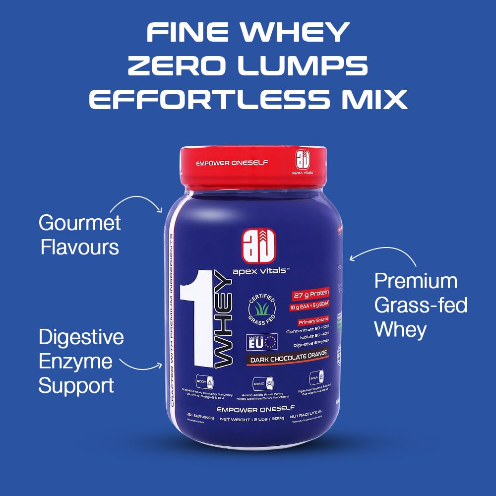 Apex Vitals 1 Whey with Digestive Enzymes - 2 Lbs