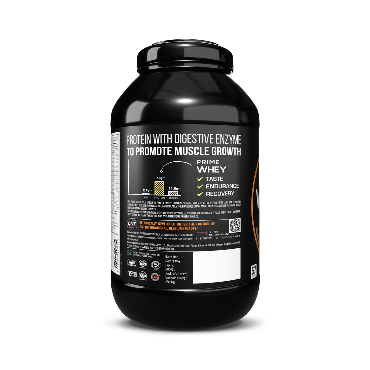QNT Prime Whey Protein 4.4 Lbs