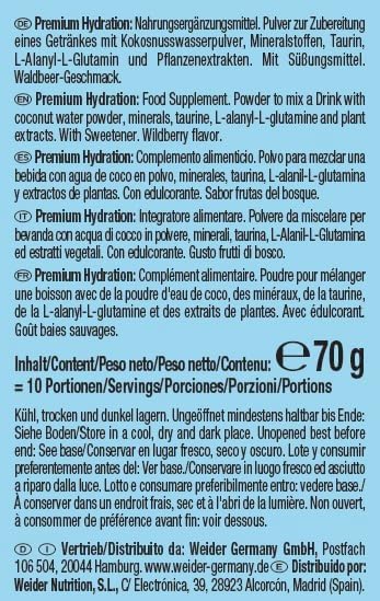 Weider Premium Hydration 10 Servings | Electrolyte Drink Mix