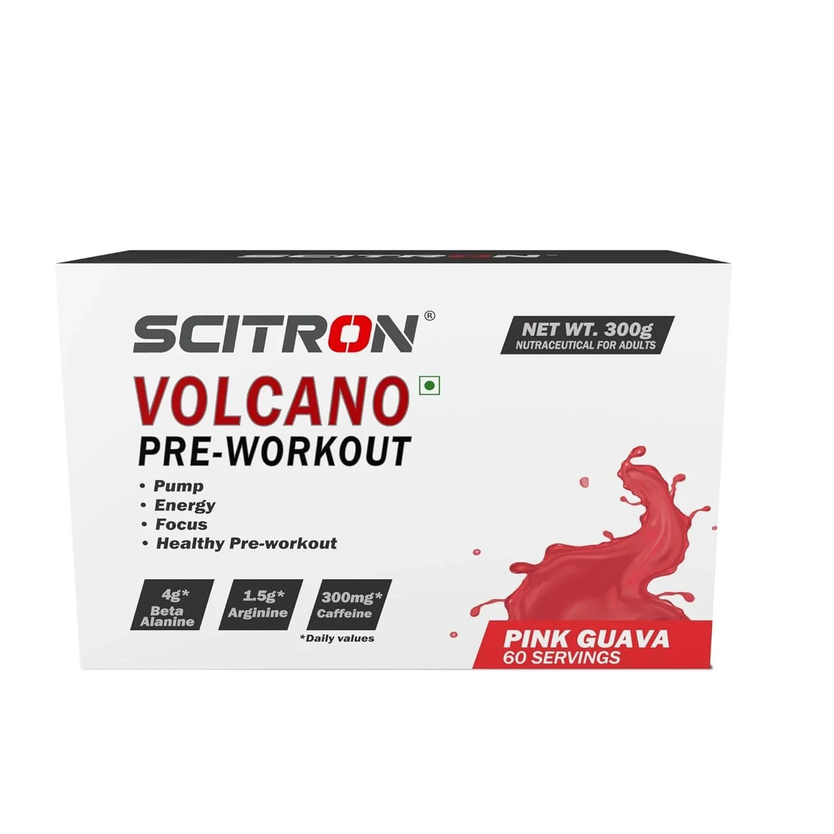Buy Scitron Volcano Pre Workout 300g, (60 Servings) Online | NutriStar