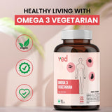 VEDayu Veg Omega 3 1000mg - for Men & Women with Veg DHA Without Fish Oil - 60 Tablets