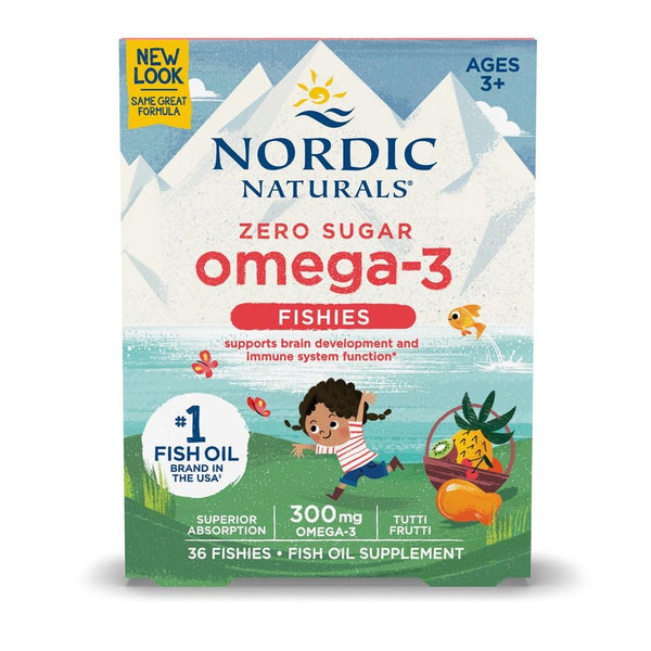 Nordic Naturals Zero Sugar Omega-3 Fishies | 300mg Omega-3 Fish Oil Gummies | EPA & DHA | 36 Gummies