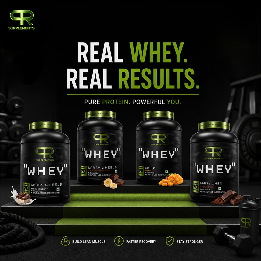 PR Supplements Larry Wheels Whey Protein Powder 2.38kg | Whey Protein Supplement