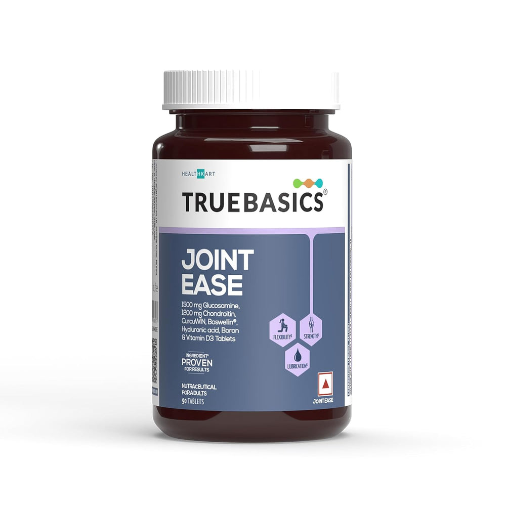 TrueBasics Joint Ease Supplement | 90 Tablets | Glucosamine, Chondroitin & Boswellin