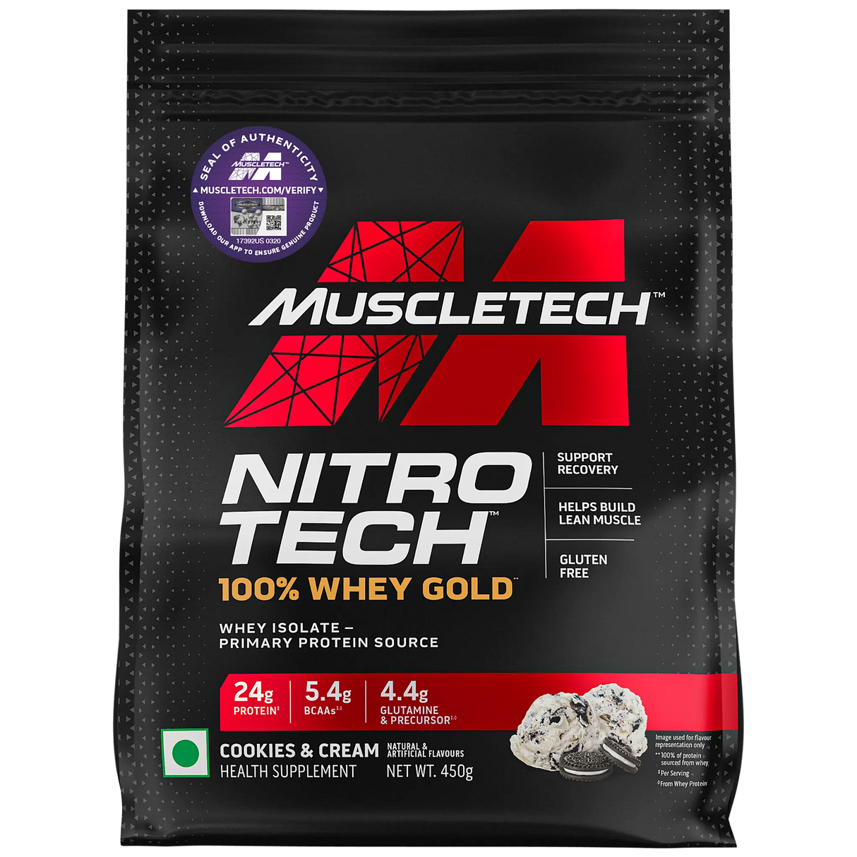 MuscleTech Nitro-Tech 100% Whey Gold - 1 Lbs