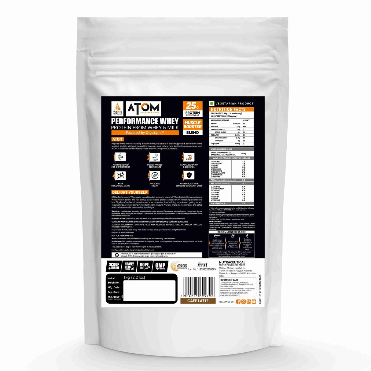 AS-IT-IS ATOM Performance Whey Protein 1 kg