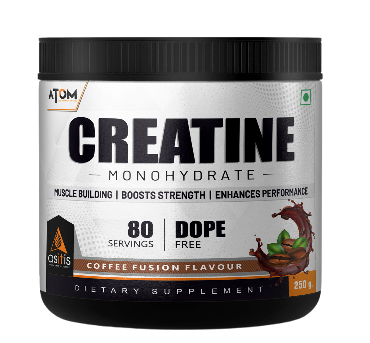 AS-IT-IS ATOM Creatine Monohydrate 250g - 80 Servings