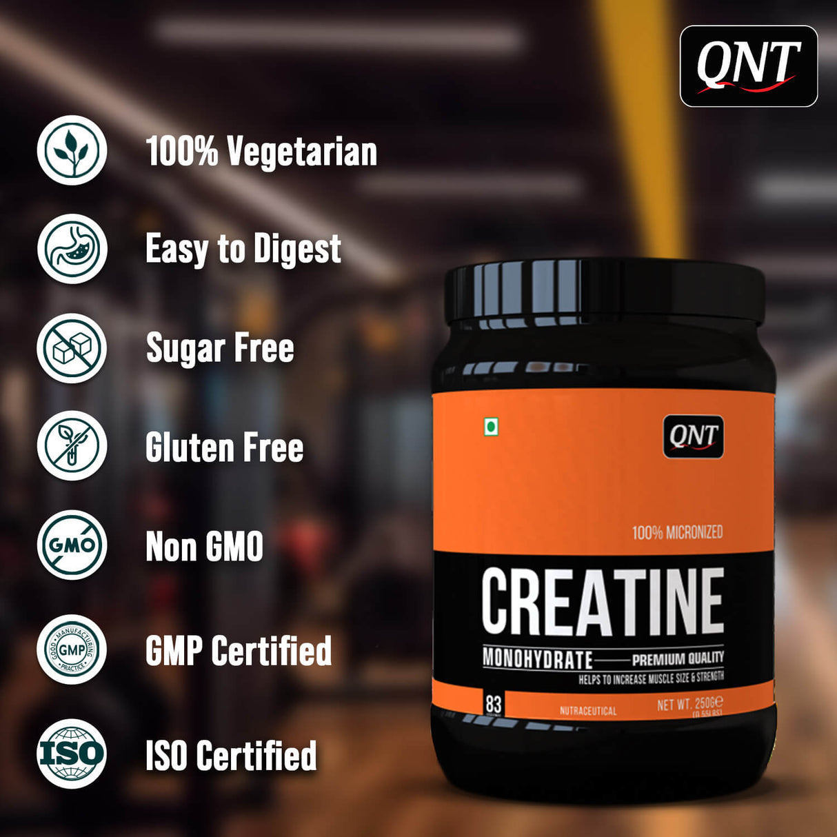 QNT Creatine Monohydrate, 83 Servings