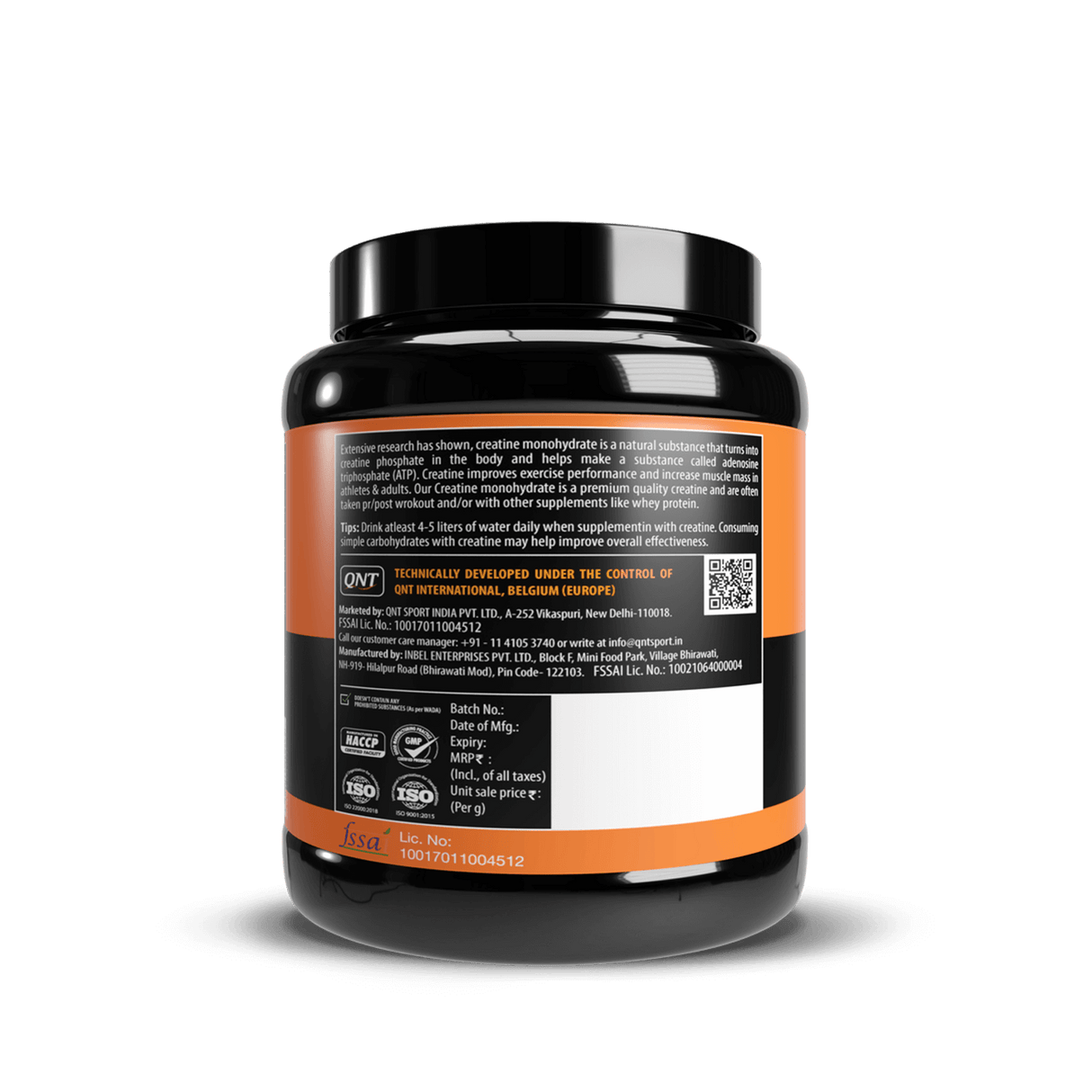 QNT Creatine Monohydrate, 83 Servings