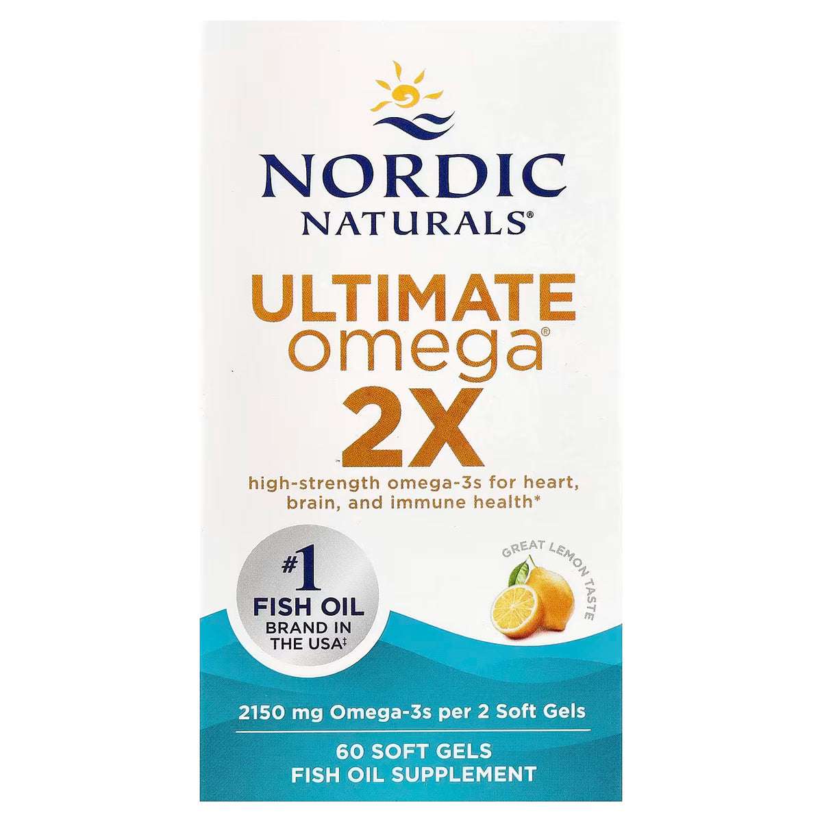 Nordic Naturals Ultimate Omega 2X Fish Oil 2150mg | EPA & DHA | 60 Softgels