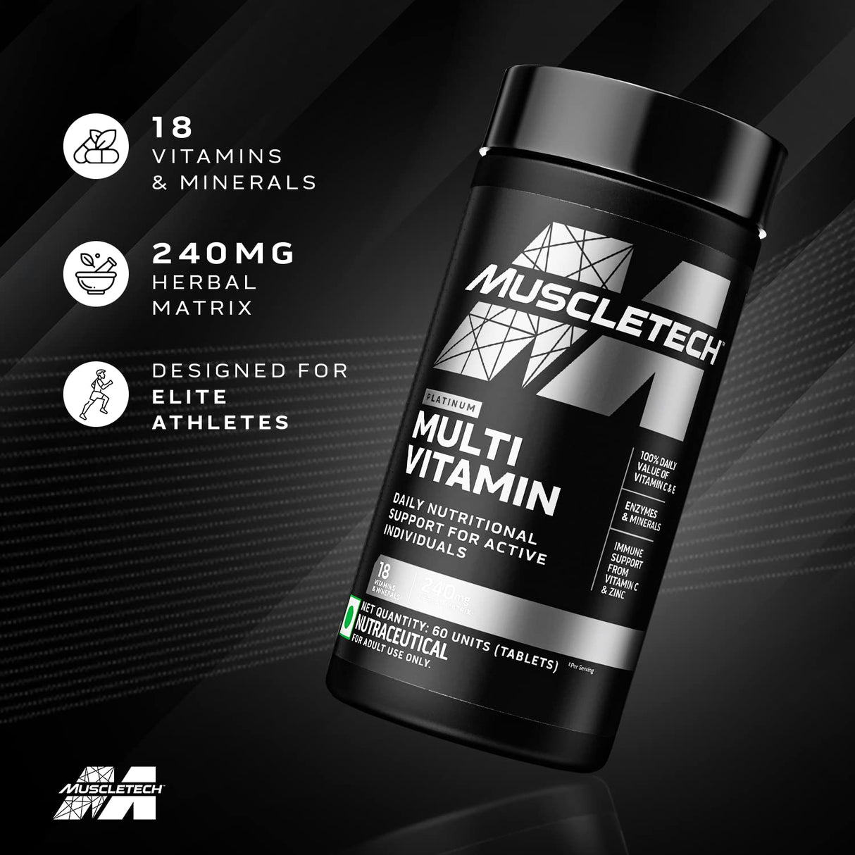 MuscleTech Platinum Multivitamin - 60 Tablets - Nutristar