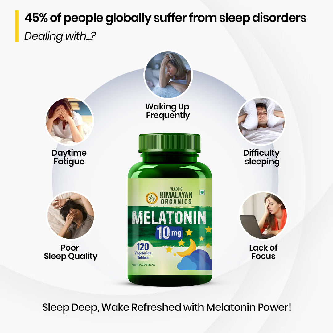 Vlado's Himalayan Organics, Melatonin, 10mg - 120 Tablets