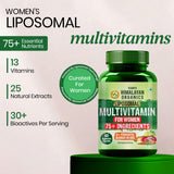 Vlado's Himalayan Organics Liposomal Multivitamin for Women | 60 Veg Capsules | Energy, Immunity, Hair Skin & Nails Support
