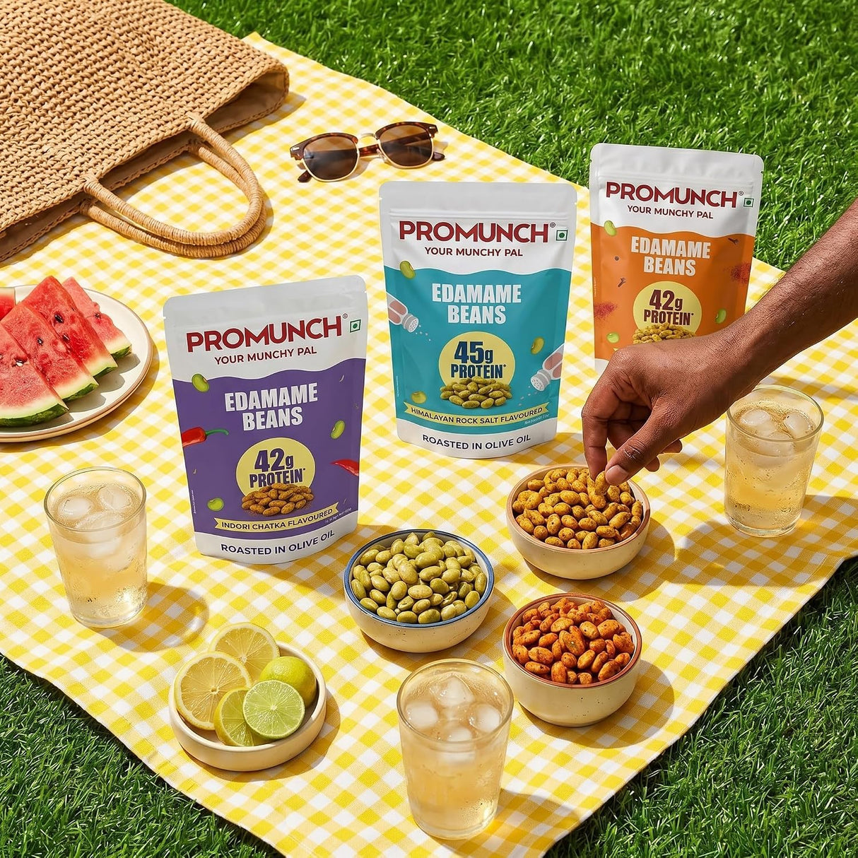PROMUNCH Roasted Edamame Beans Assorted Combo | 42–45g Protein per 100g | No Added Sugar | 3 x 100g