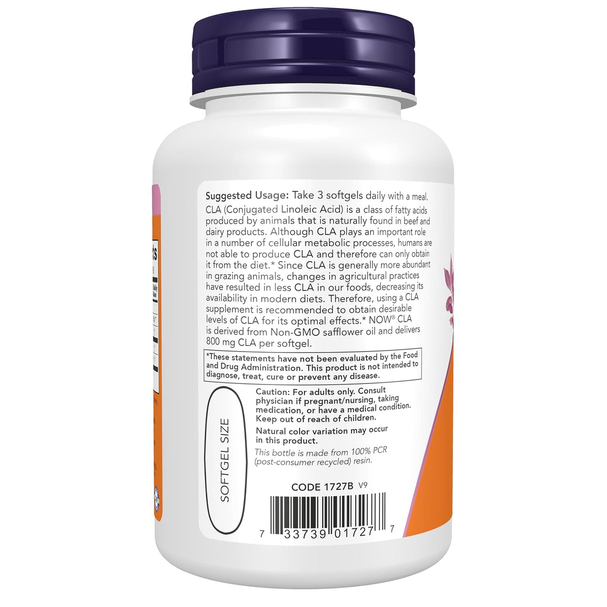NOW Foods CLA 800mg | Non-GMO Safflower Oil | 90 Softgels