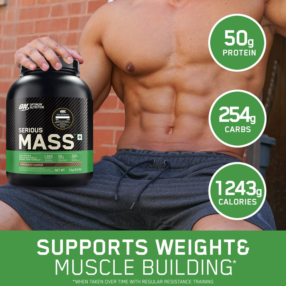 Optimum Nutrition (ON) Serious Mass - 2.2 Lbs