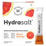 Wellbeing Nutrition HydraSalt Electrolyte Drink with Zero Added Sugar | 5 Electrolytes & 3 Vitamins for Instant Hydration, Energy, Performance & Recovery | 90g, Pack of 15