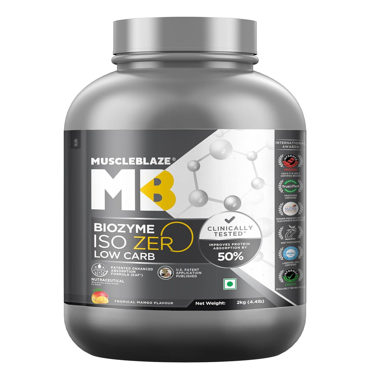 Muscleblaze Biozyme Iso-Zero Low Carb Isolate Protein - 2 Kg