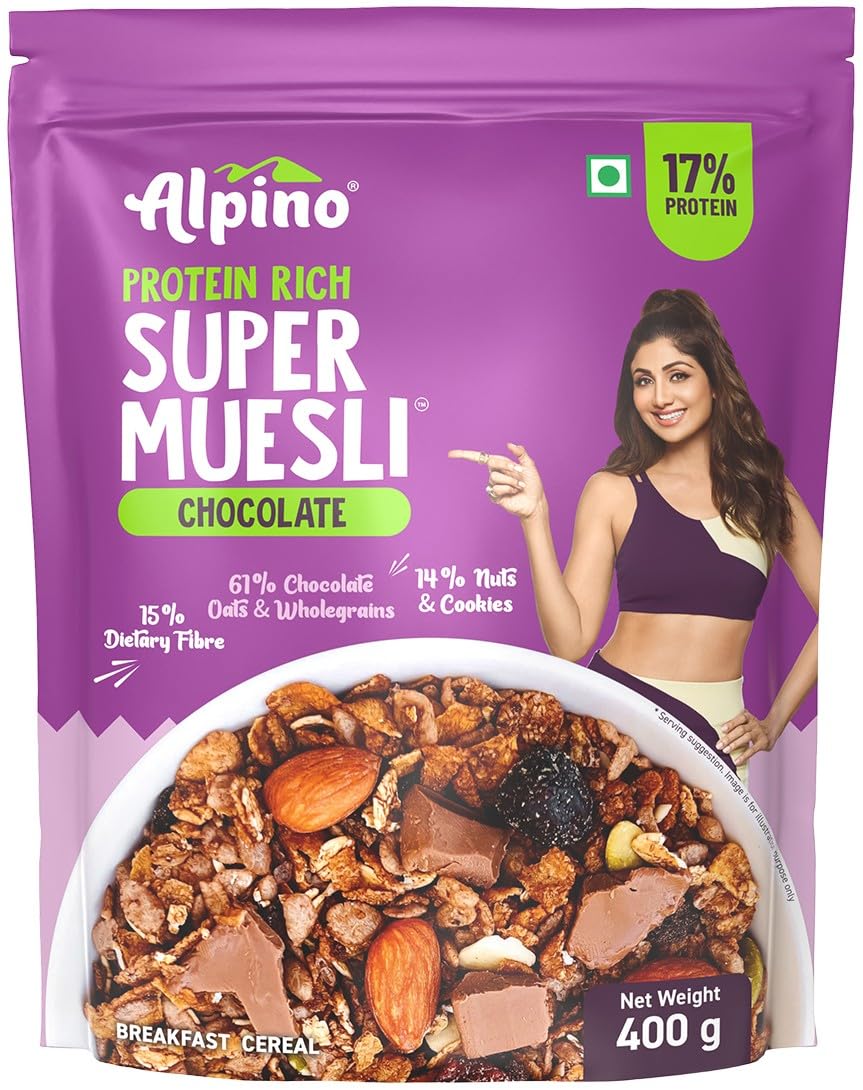 Alpino Super Muesli (Whole Grain Breakfast Cereal) - 400 gm