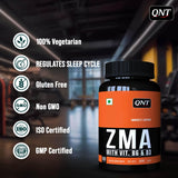 QNT ZMA Supplement with Zinc, Magnesium & Vitamin D3 - 60 Capsules | Muscle Recovery & Immunity Support