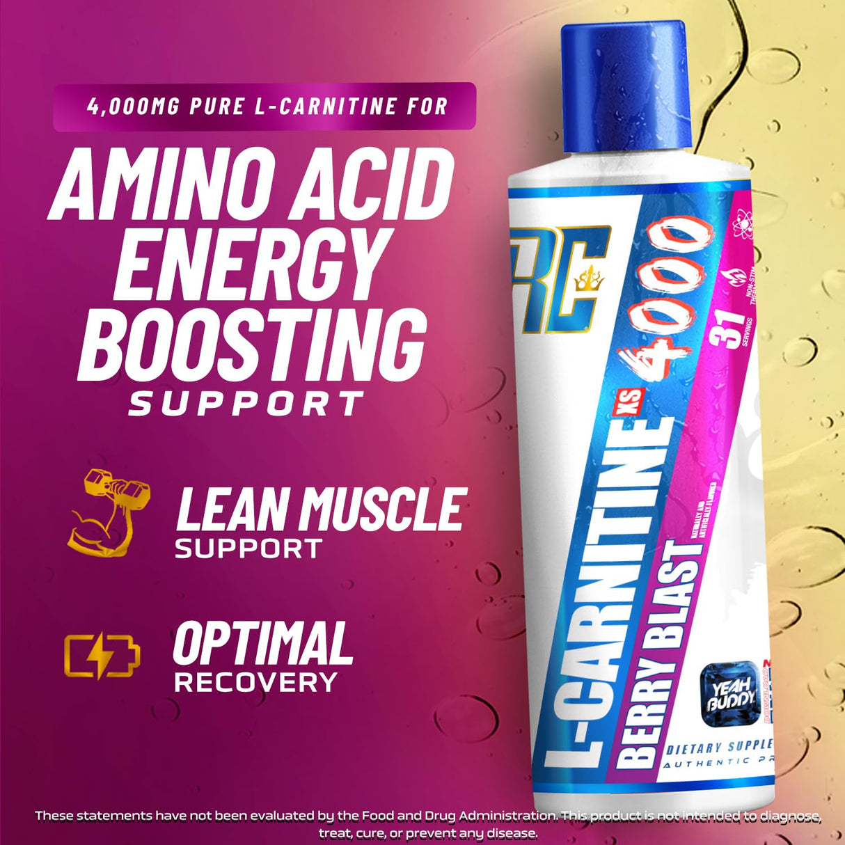 Ronnie Coleman Signature Series L-Carnitine XS 4000mg Liquid, 465ml