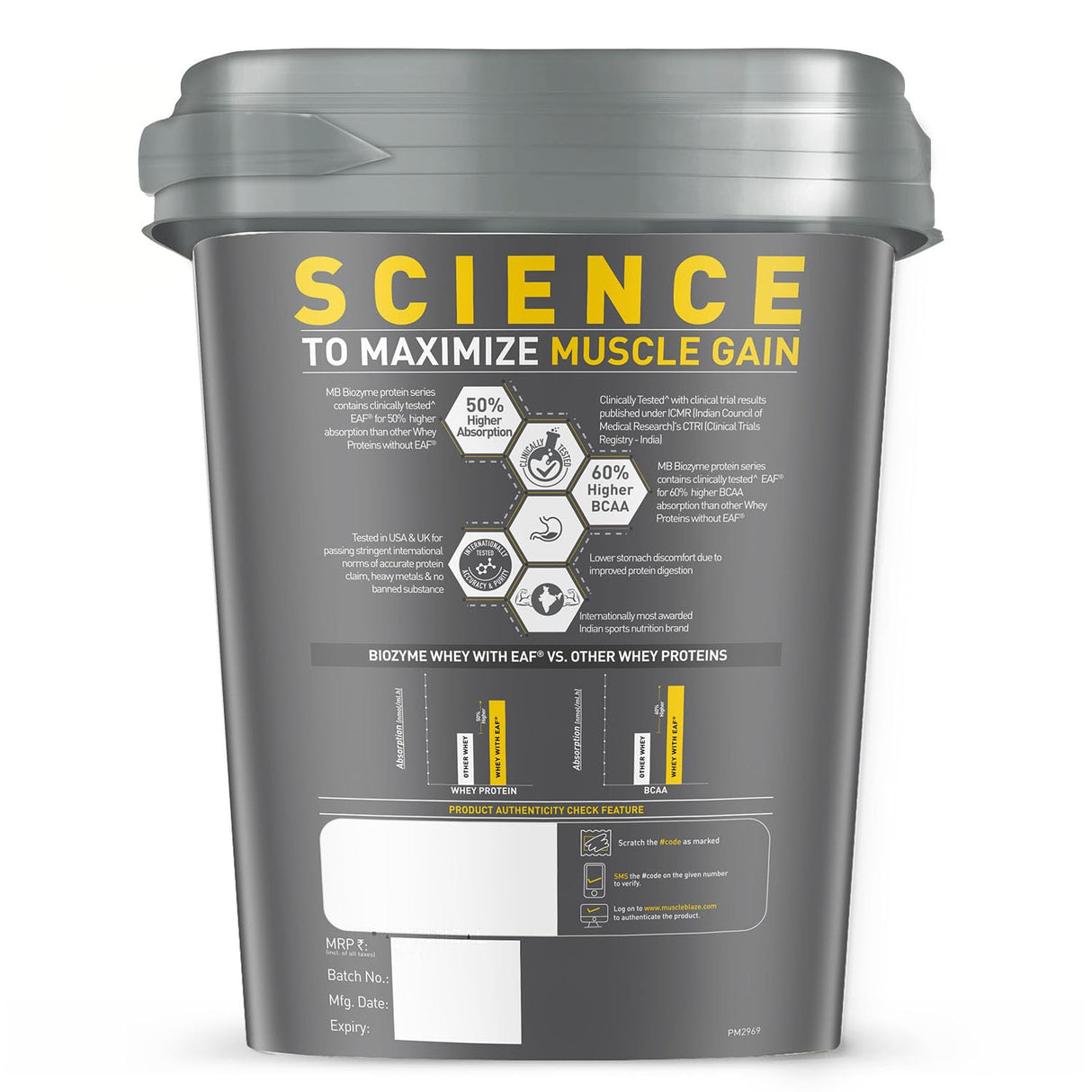 MuscleBlaze Biozyme Performance Whey - 8.8 Lbs