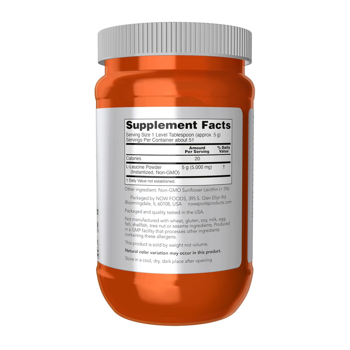 NOW Sports L-Leucine | Amino Acid Powder | 255g