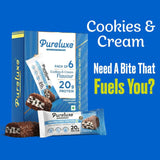 Pureluxe Nutrition Unburdened Protein Bars 55g | 20g Protein | Pack of 6