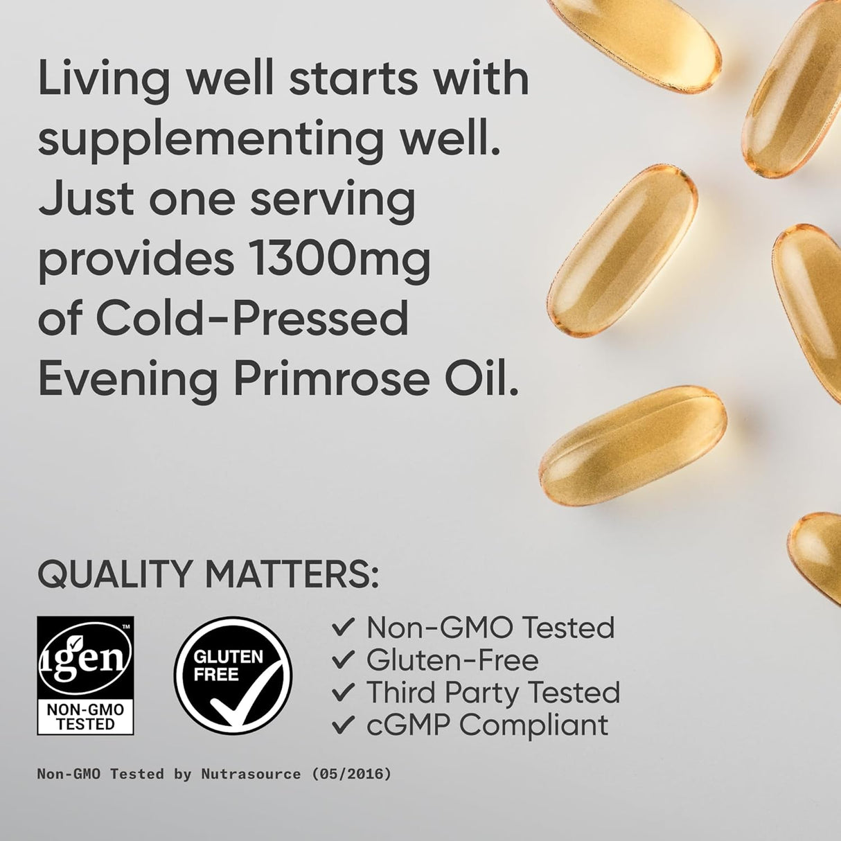 Sports Research Evening Primrose Oil 1300mg | 120 Liquid Softgels