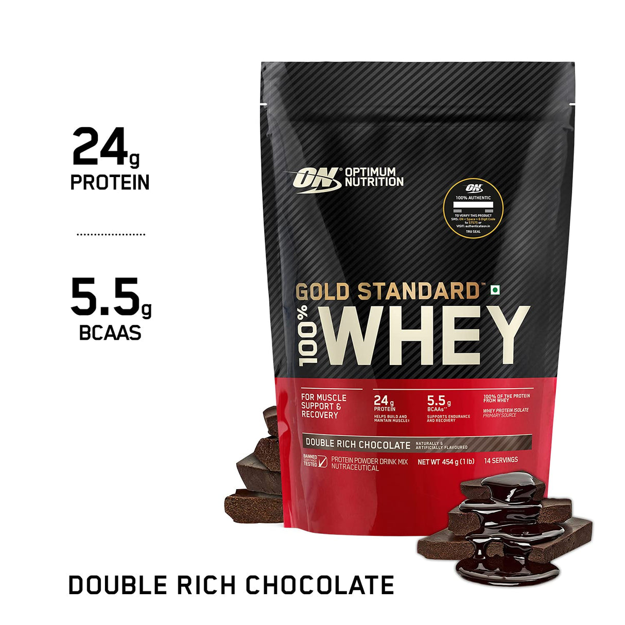Optimum Nutrition (ON) Gold Standard 100% Whey 1 Lbs