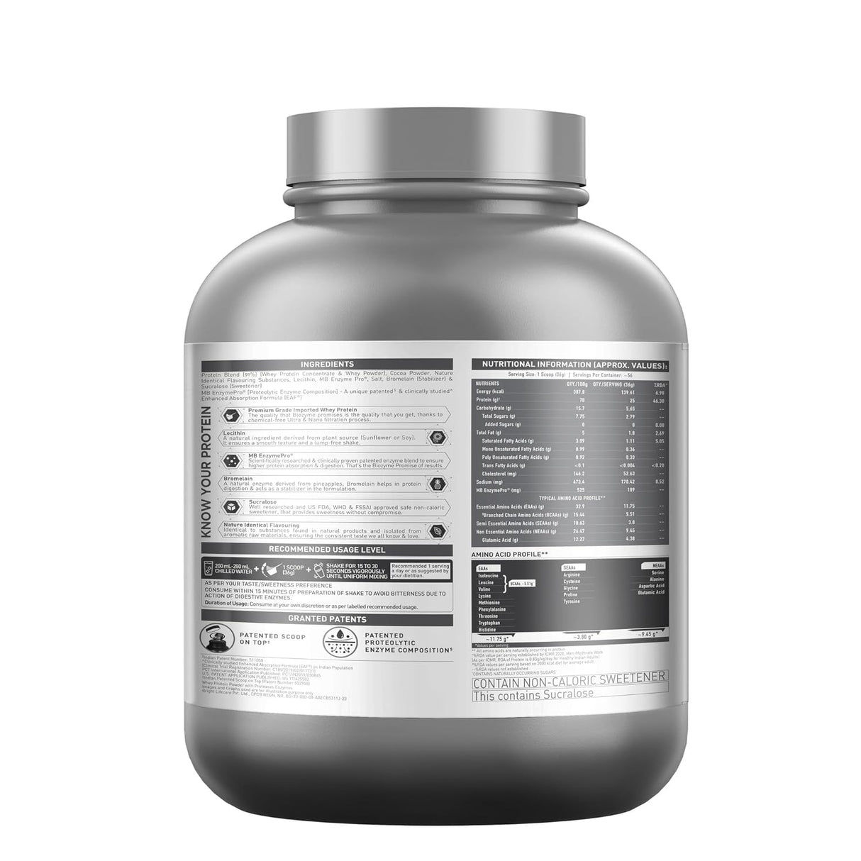MuscleBlaze Biozyme Performance Whey - 4.4 Lbs