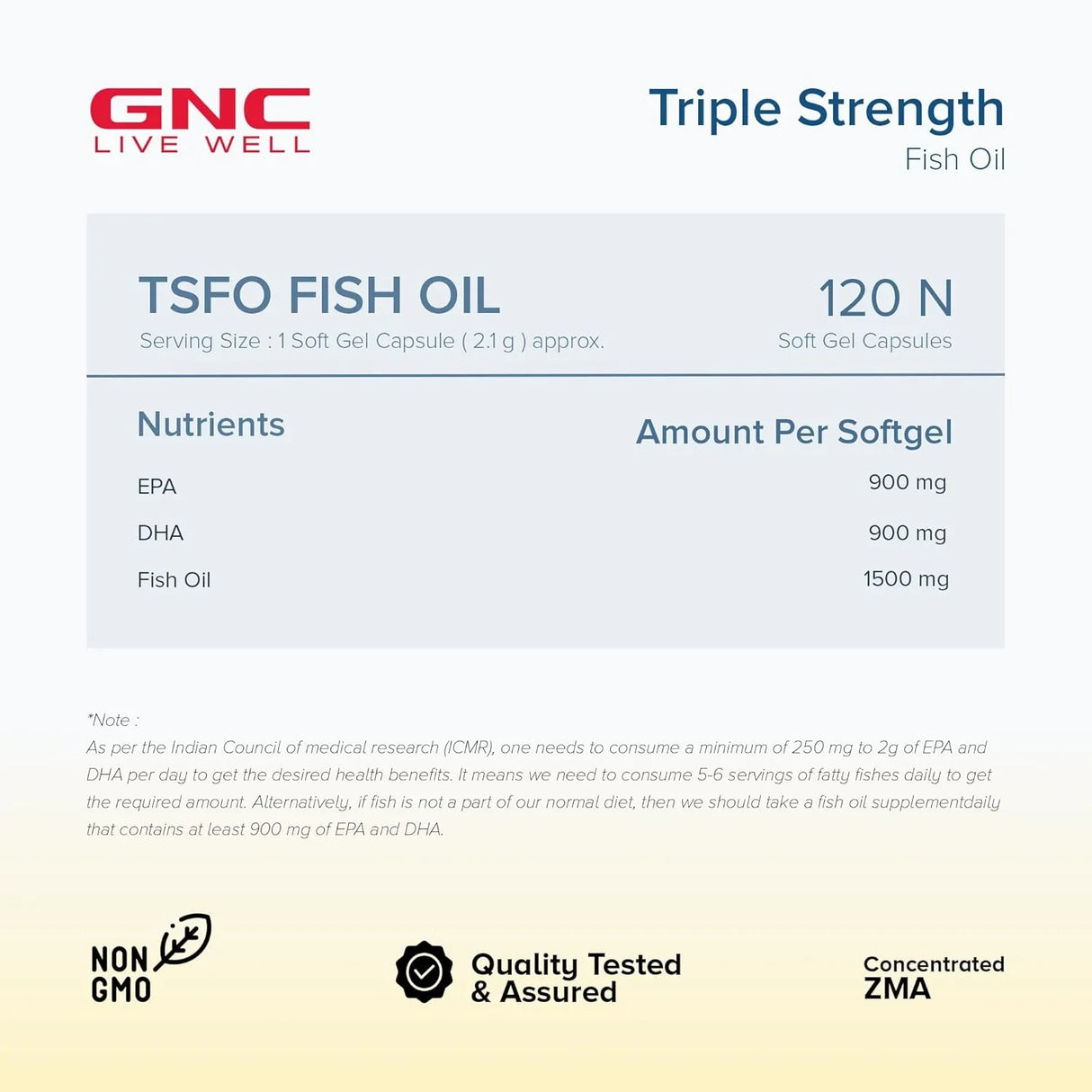 GNC Triple Strength Fish Oil Softgel - 120 Capsules