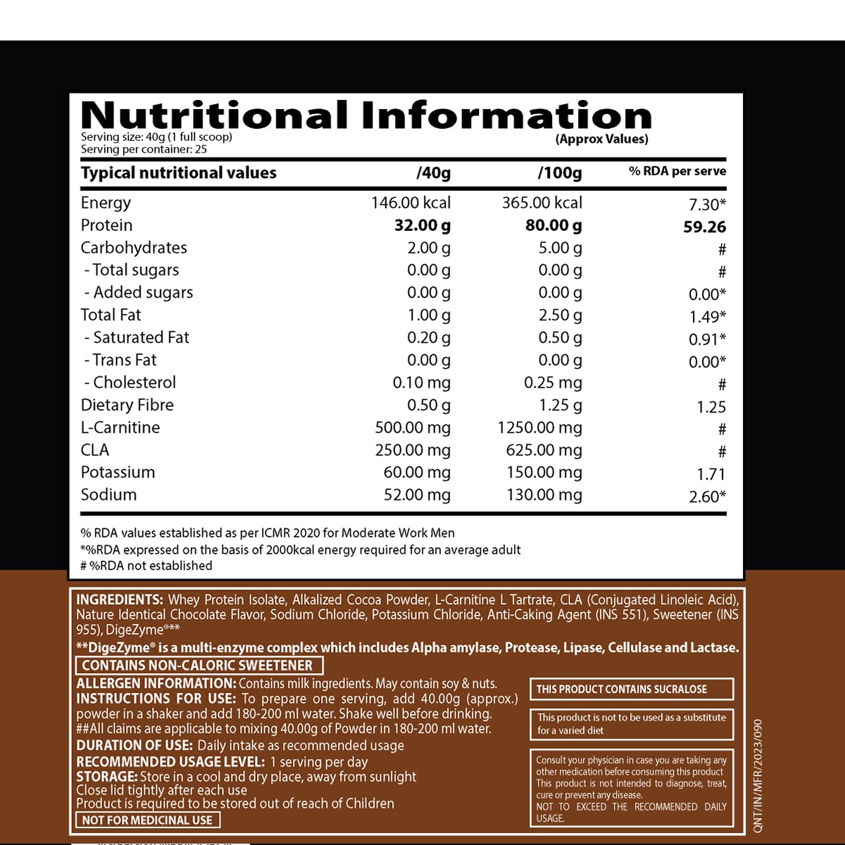 QNT Iso Ripped Whey Isolate Protein - 2.2 Lbs ( 1 Kg)