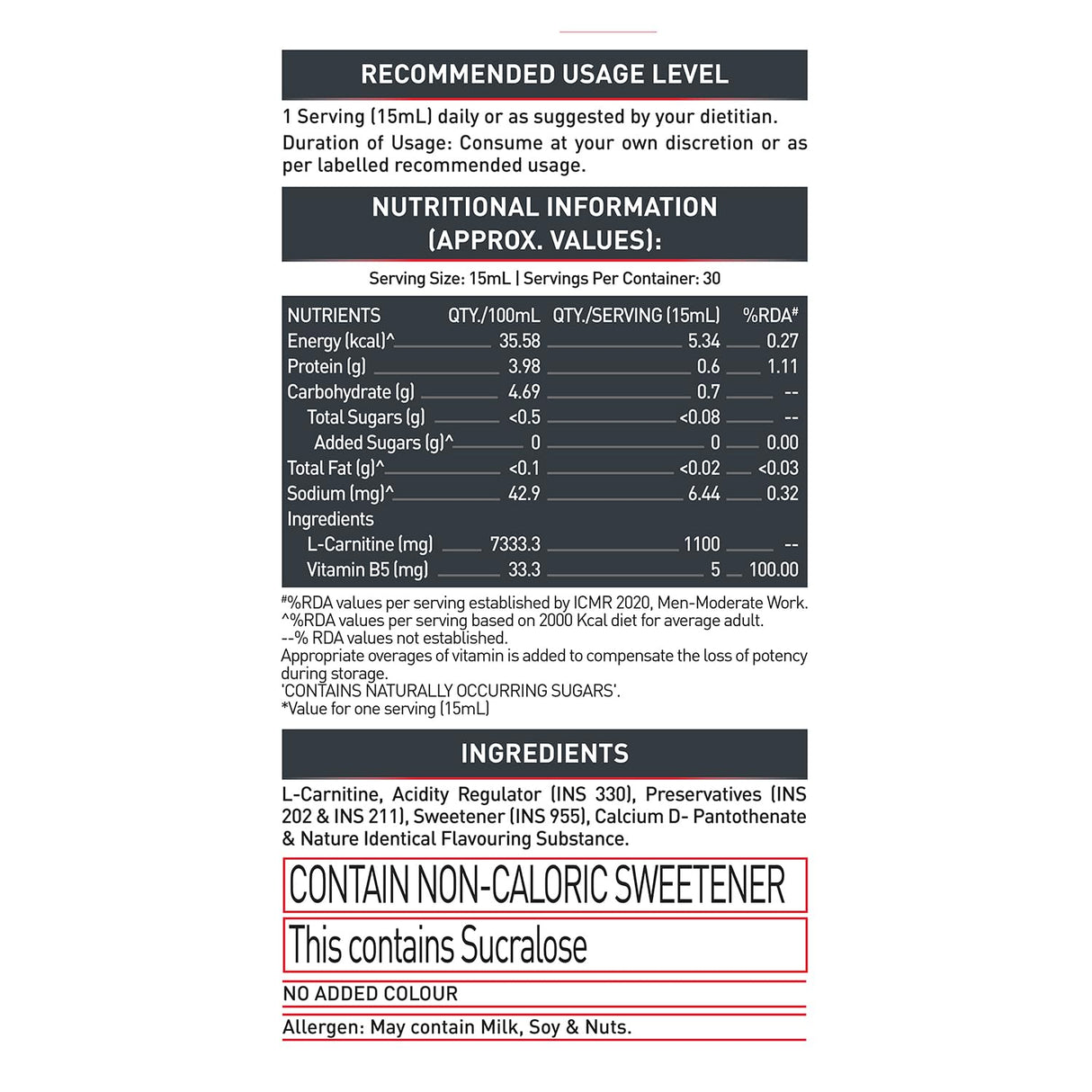 MuscleBlaze L-Carnitine Liquid 450 ml