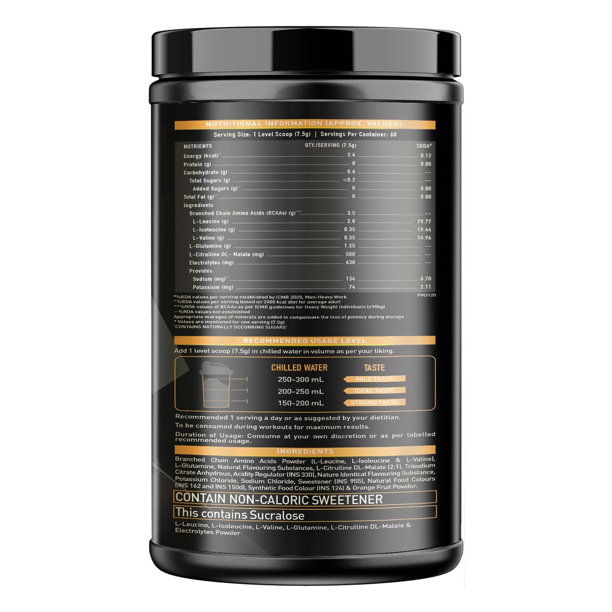 MuscleBlaze BCAA Gold 8 : 1 : 1 450 Gms