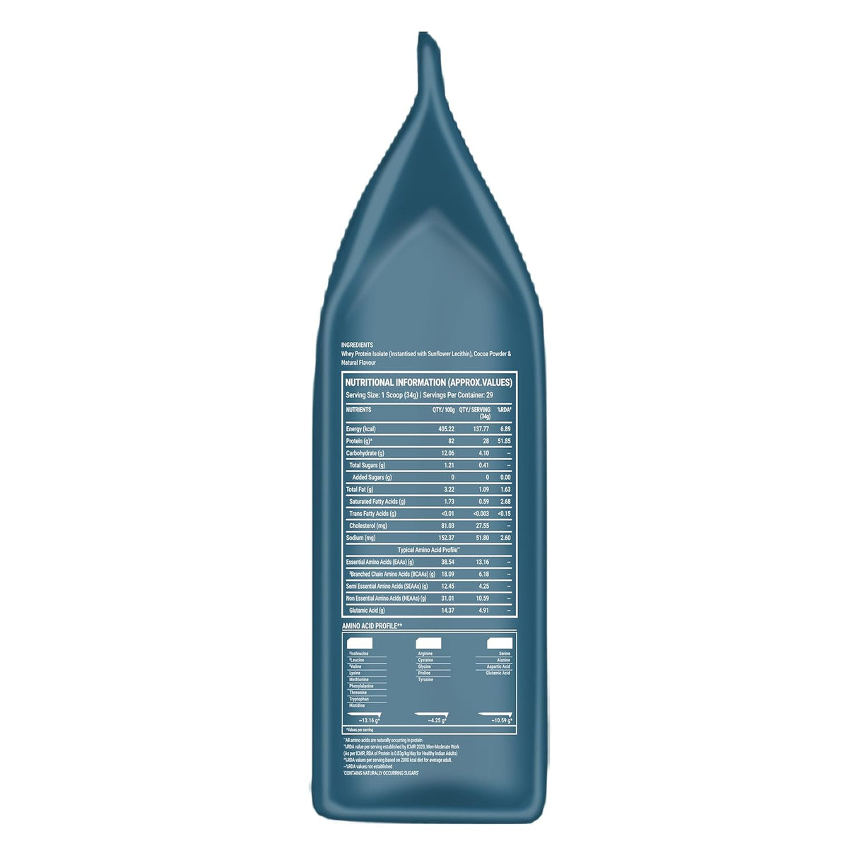 TrueBasics Clean Whey 100% Protein Isolate (1 Kg) | 28g Protein per Scoop