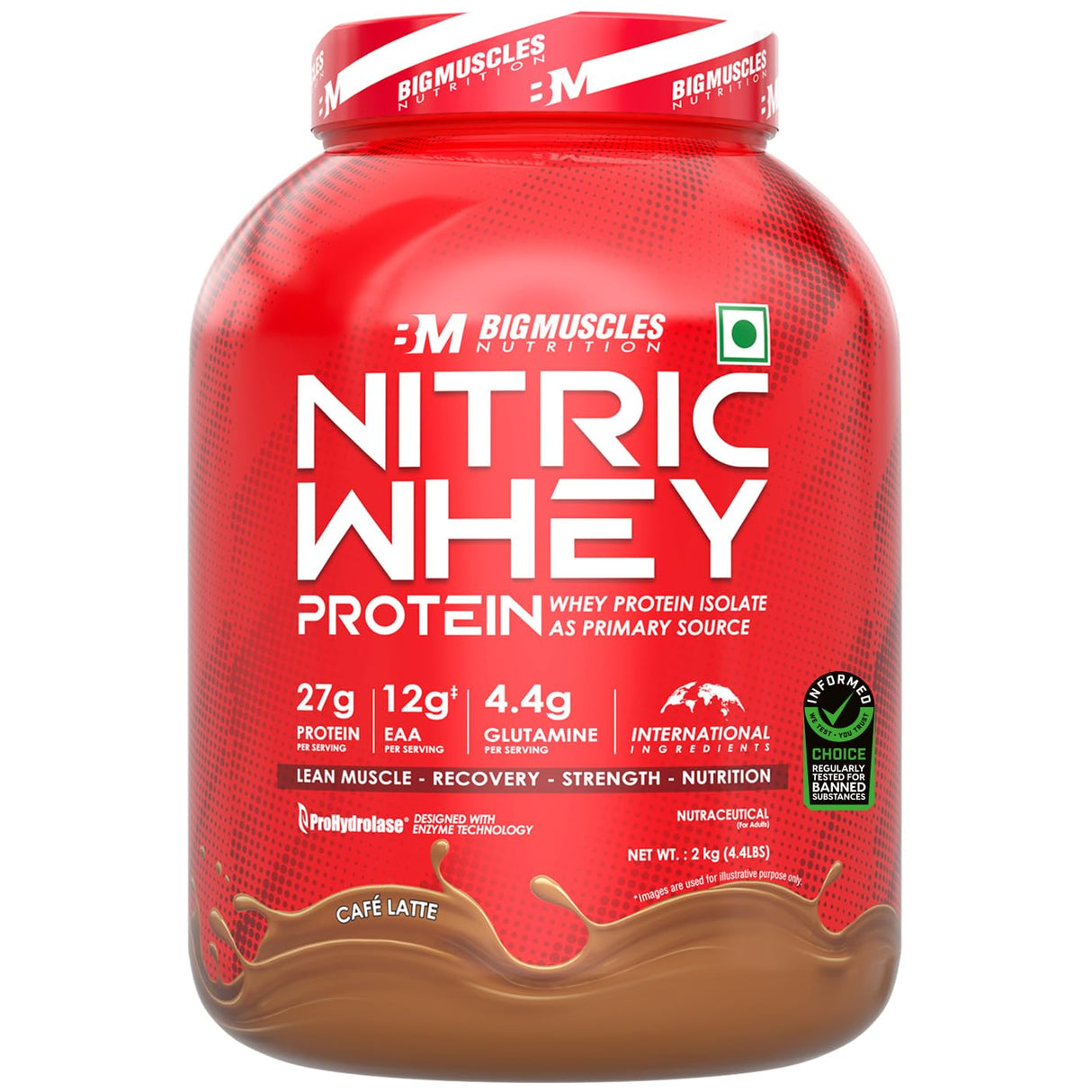 Big Muscles Nutrition Nitric Whey Protein - 4.4 Lbs