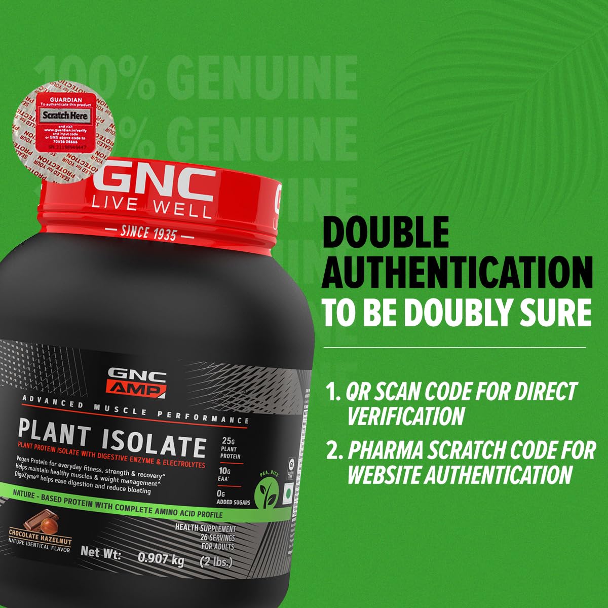 GNC AMP Plant Isolate Protein - 2 Lbs