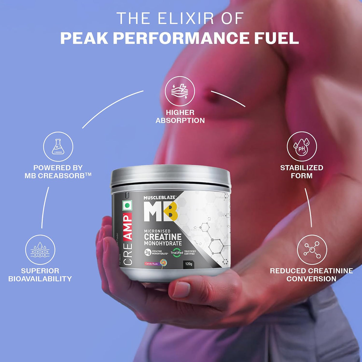 MuscleBlaze Creatine Monohydrate CreAMP 100gm