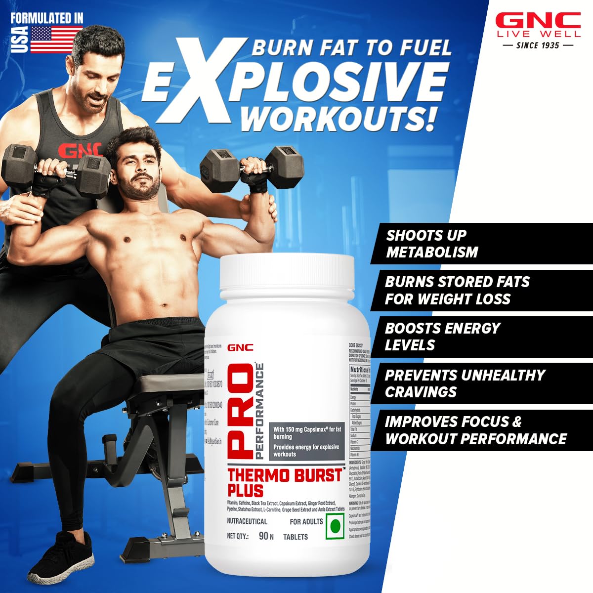 GNC Pro Performance Thermoburst Plus - 90 Tablets