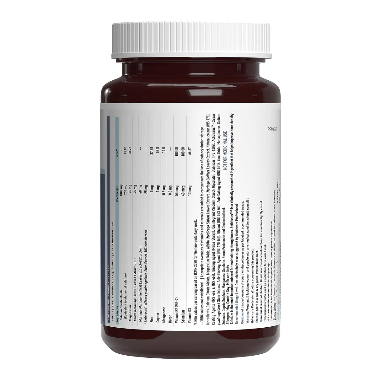 TrueBasics Advance Calcium | Vitamin D3 & K2-MK7 | 90 Tablets