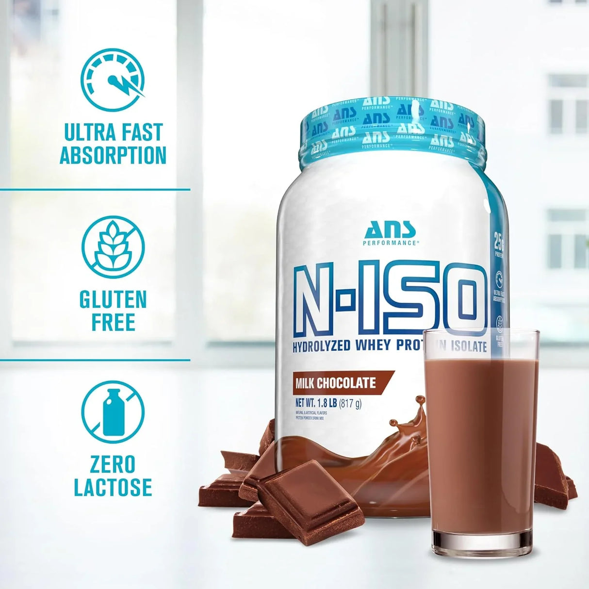 Ans N-ISO Hydrolyzed Whey Protein Isolate - 1.8 Lbs